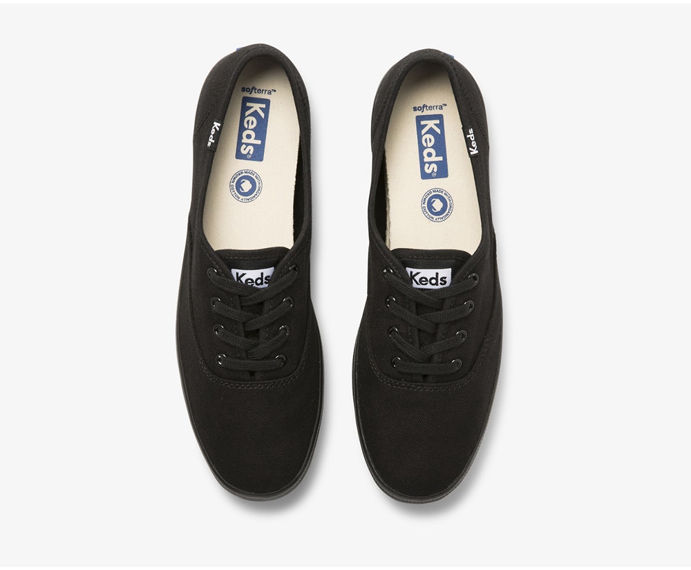 Zapatillas Keds Mujer Negras - Champion Organic Cotton Lona - 819-TXUYZH